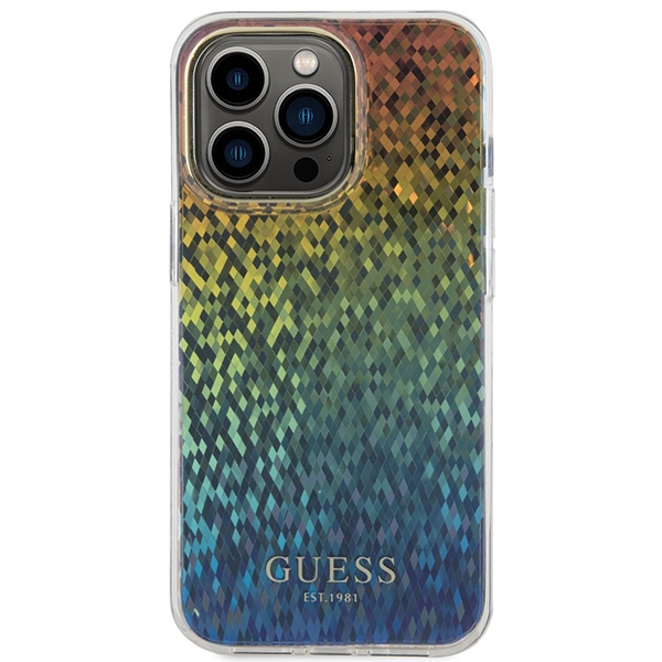 iTok webáruház - Guess Guess IML Faceted Mirror Disco Iridescent tok iPhone 15 Pro Max készülékhez (többszínű) 3 Guess IML Faceted Mirror Disco Iridescent case for iPhone 15 Pro Max (többszínű)