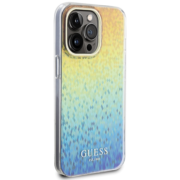 iTok webáruház - Guess Guess IML Faceted Mirror Disco Iridescent tok iPhone 15 Pro Max készülékhez (többszínű) 4 Guess IML Faceted Mirror Disco Iridescent case for iPhone 15 Pro Max (többszínű)