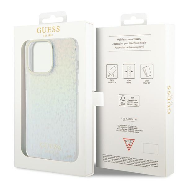 iTok webáruház - Guess Guess IML Faceted Mirror Disco Iridescent tok iPhone 15 Pro Max készülékhez (többszínű) 8 Guess IML Faceted Mirror Disco Iridescent case for iPhone 15 Pro Max (többszínű)