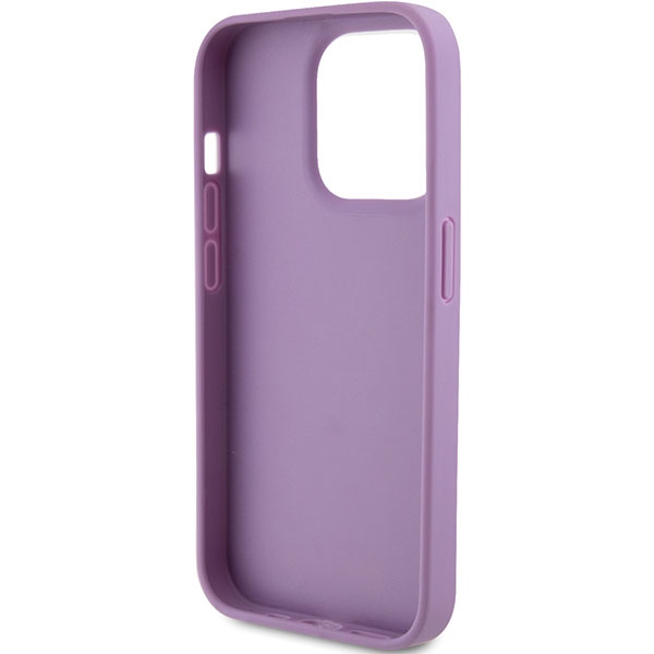 iTok webáruház - Guess Guess Leather 4G Stamped tok iPhone 15 Pro Max készülékhez (lila) 7 Guess Leather 4G Stamped case for iPhone 15 Pro Max (lila)