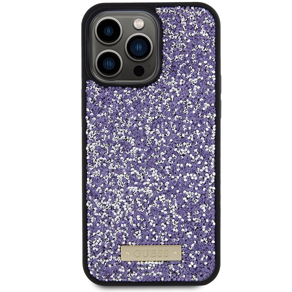 iTok webáruház - Guess Guess Rhinestone Metal Logo tok iPhone 15 Pro Max készülékhez (rózsaszín) 3 Guess Rhinestone Metal Logo case for iPhone 15 Pro Max (rózsaszín)