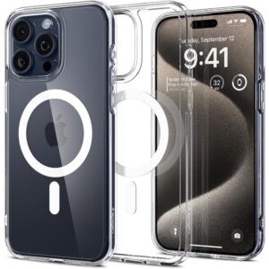 Spigen Ultra Hybrid Mag tok MagSafe-fel iPhone 15 Pro Max készülékhez (fehér)