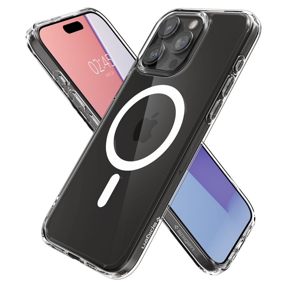 iTok webáruház - Spigen Spigen Ultra Hybrid Mag tok MagSafe-fel iPhone 15 Pro Max készülékhez (fehér) 8 Spigen Ultra Hybrid Mag Case with MagSafe for iPhone 15 Pro Max (fehér)