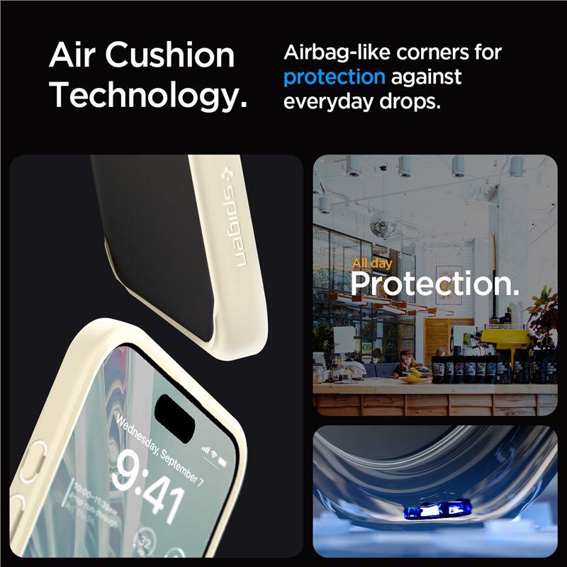 iTok webáruház - Spigen Spigen Crystal Hybrid tok iPhone 15 Pro Max készülékhez (világos bézs) 3 Spigen Crystal Hybrid Case for iPhone 15 Pro Max (világos bézs)