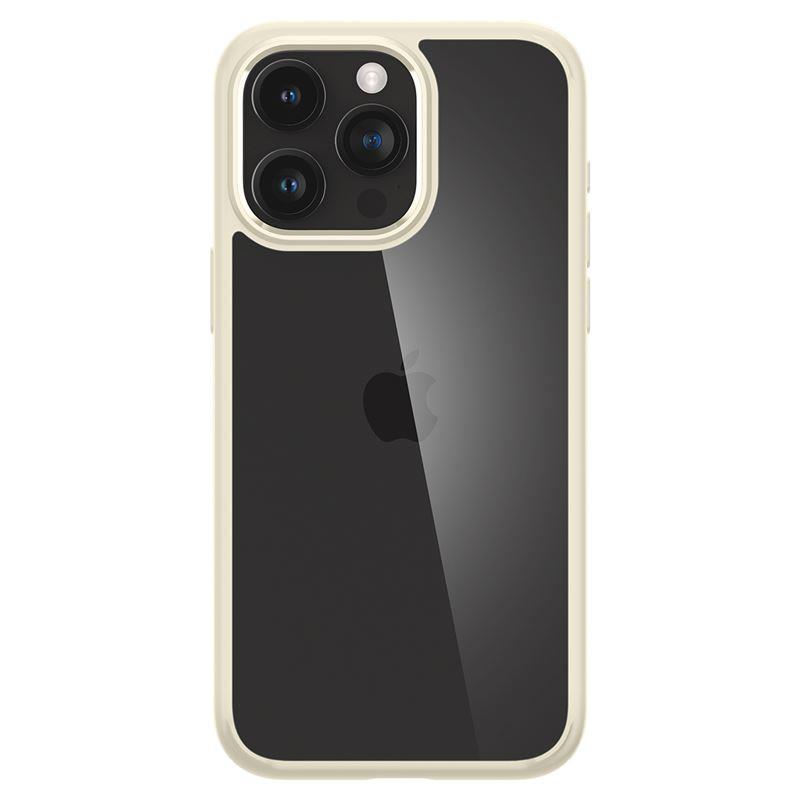 iTok webáruház - Spigen Spigen Crystal Hybrid tok iPhone 15 Pro Max készülékhez (világos bézs) 7 Spigen Crystal Hybrid Case for iPhone 15 Pro Max (világos bézs)