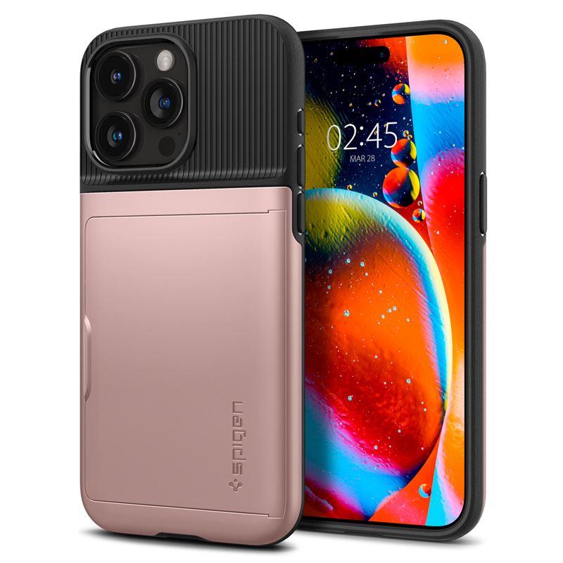 iTok webáruház - Spigen Spigen Slim Armor CS tok iPhone 15 Pro Max készülékhez (rózsaszín) 2 Spigen Slim Armor CS Case for iPhone 15 Pro Max (rózsaszín)