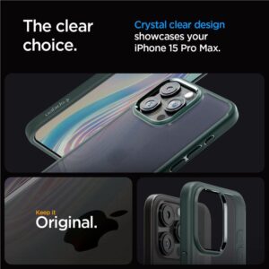 Spigen Ultra Hybrid tok iPhone 15 Pro Max készülékhez (sötétzöld)