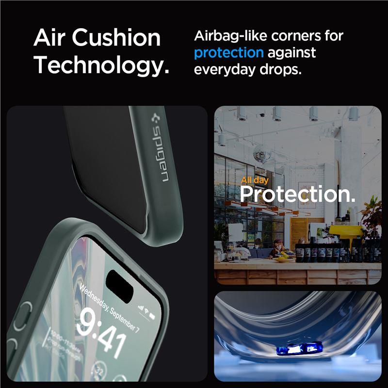 iTok webáruház - Spigen Spigen Ultra Hybrid tok iPhone 15 Pro Max készülékhez (sötétzöld) 2 Spigen Ultra Hybrid iPhone 15 Pro Max Case (sötétzöld)
