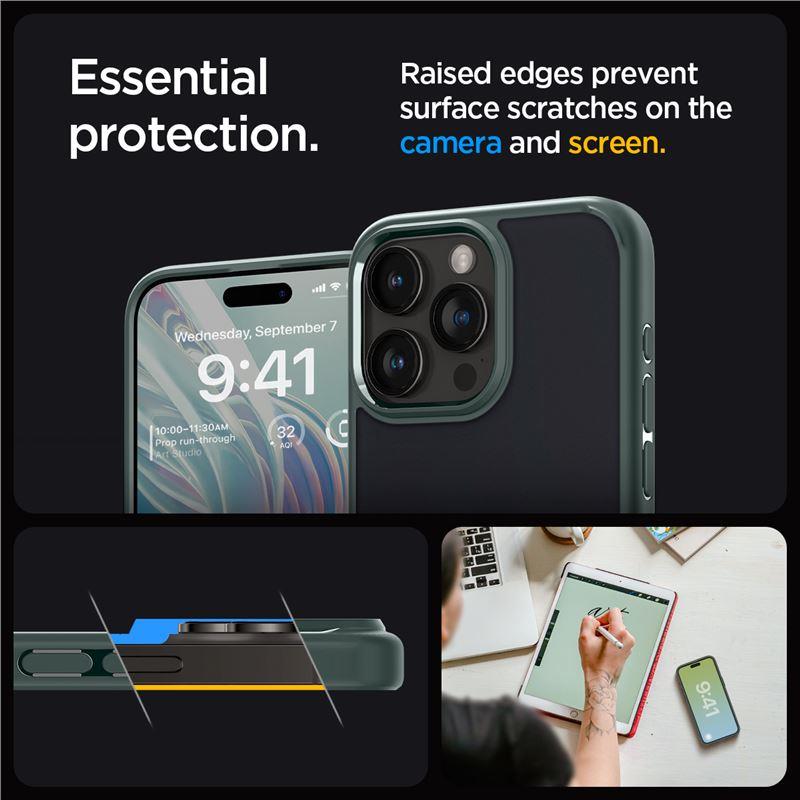 iTok webáruház - Spigen Spigen Ultra Hybrid tok iPhone 15 Pro Max készülékhez (sötétzöld) 5 Spigen Ultra Hybrid iPhone 15 Pro Max Case (sötétzöld)