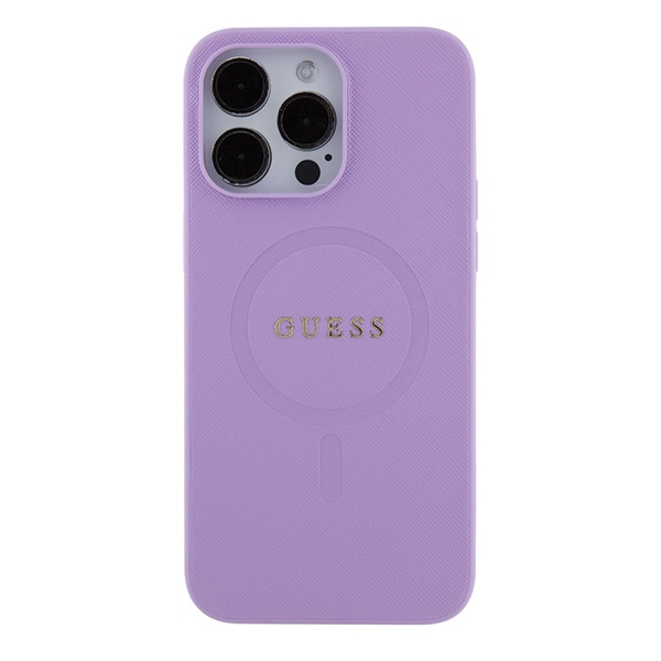 iTok webáruház - Guess Guess GUHMP15XPSAHMCU iPhone 15 Pro Max 6,7" lila Saffiano MagSafe tok 3 Guess GUHMP15XPSAHMCU iPhone 15 Pro Max 6.7" purple/purple hardcase Saffiano MagSafe