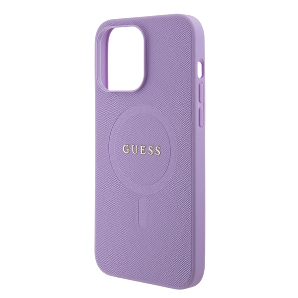 iTok webáruház - Guess Guess GUHMP15XPSAHMCU iPhone 15 Pro Max 6,7" lila Saffiano MagSafe tok 6 Guess GUHMP15XPSAHMCU iPhone 15 Pro Max 6.7" purple/purple hardcase Saffiano MagSafe