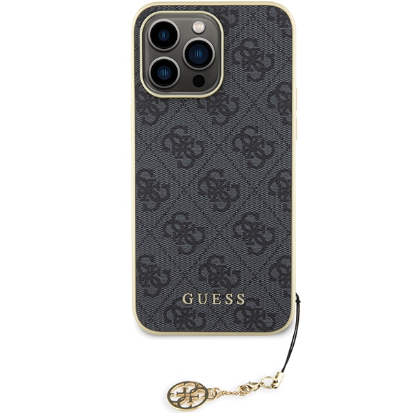 iTok webáruház - Guess Guess 4G Charms Collection tok iPhone 15 Pro Max készülékhez (szürke) 3 Guess 4G Charms Collection case for iPhone 15 Pro Max (szürke)