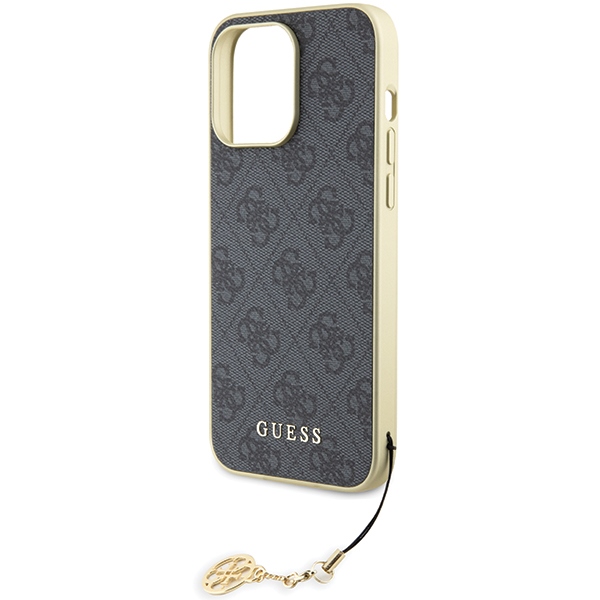 iTok webáruház - Guess Guess 4G Charms Collection tok iPhone 15 Pro Max készülékhez (szürke) 6 Guess 4G Charms Collection case for iPhone 15 Pro Max (szürke)