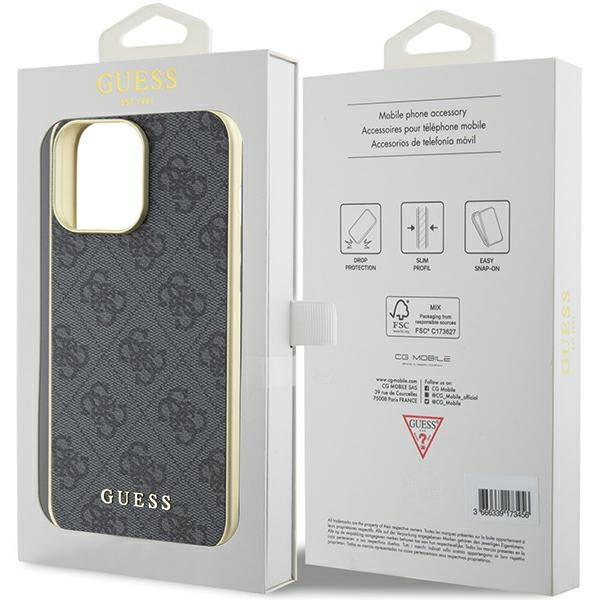 iTok webáruház - Guess Guess 4G Charms Collection tok iPhone 15 Pro Max készülékhez (szürke) 8 Guess 4G Charms Collection case for iPhone 15 Pro Max (szürke)