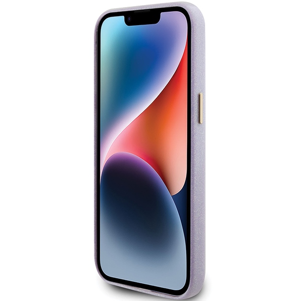 iTok webáruház - Guess Guess Glitter Glossy Script tok iPhone 15 Pro Max készülékhez (orgonalila) 5 Guess Glitter Glossy Script case for iPhone 15 Pro Max (orgonalila)