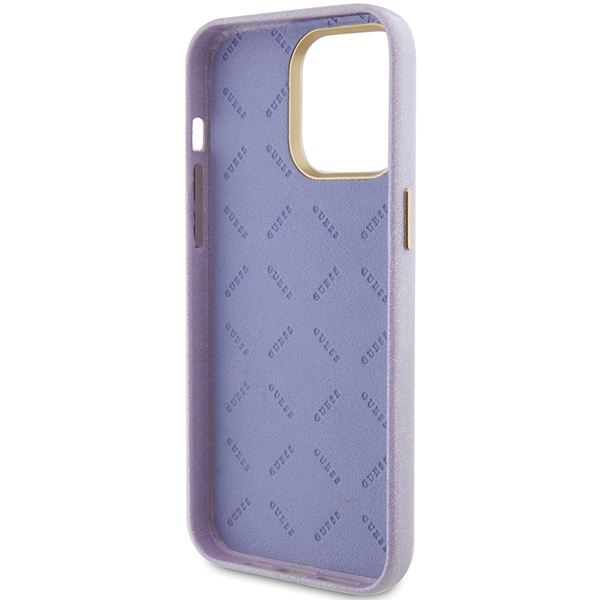 iTok webáruház - Guess Guess Glitter Glossy Script tok iPhone 15 Pro Max készülékhez (orgonalila) 7 Guess Glitter Glossy Script case for iPhone 15 Pro Max (orgonalila)