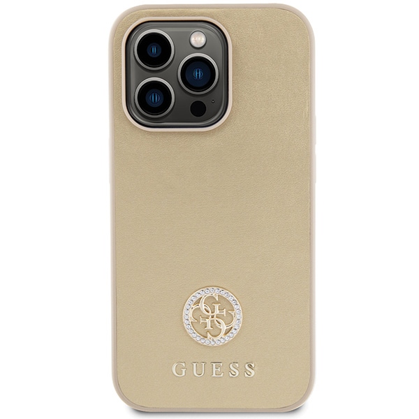 iTok webáruház - Guess Guess GUHCP15XPS4DGPD iPhone 15 Pro Max 6,7 hüvelykes arany tok 3 Guess GUHCP15XPS4DGPD iPhone 15 Pro Max 6.7" gold/gold hardcase Strass Metal Logo