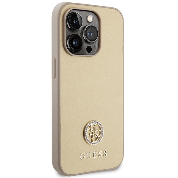 iTok webáruház - Guess Guess GUHCP15XPS4DGPD iPhone 15 Pro Max 6,7 hüvelykes arany tok 4 Guess GUHCP15XPS4DGPD iPhone 15 Pro Max 6.7" gold/gold hardcase Strass Metal Logo