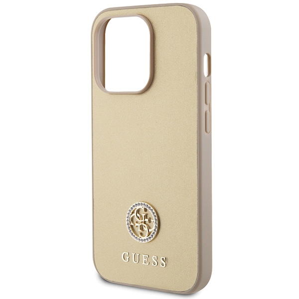iTok webáruház - Guess Guess GUHCP15XPS4DGPD iPhone 15 Pro Max 6,7 hüvelykes arany tok 6 Guess GUHCP15XPS4DGPD iPhone 15 Pro Max 6.7" gold/gold hardcase Strass Metal Logo