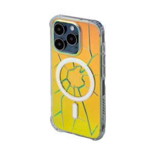 Kingxbar PQY Crack Series MagSafe tok iPhone 15 Pro Max készülékhez (holografikus)