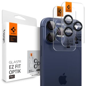 Spigen Optik.tR EZ Fit kameravédő üveg iPhone 14 Pro / Pro Max / 15 Pro / Pro Max (titánkék)