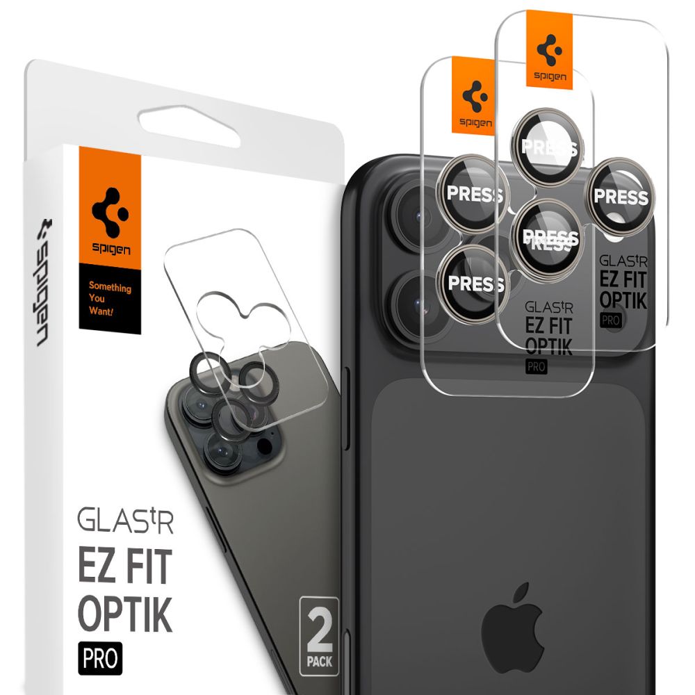 iTok webáruház - Spigen Spigen Optik.TR EZ Fit kameravédő üveg iPhone 14 Pro / Pro Max / 15 Pro / Pro Max készülékekhez – Natural Titanium, 2 db 1 Spigen Optik.tR EZ Fit Camera Protector for iPhone 14 Pro / Pro Max / 15 Pro / Pro Max - Natural Titanium 2 pcs.