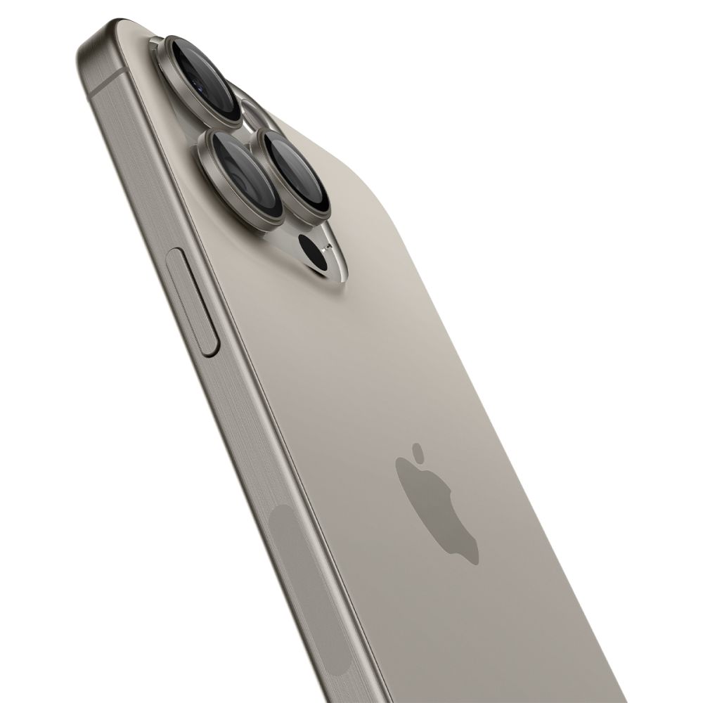 iTok webáruház - Spigen Spigen Optik.TR EZ Fit kameravédő üveg iPhone 14 Pro / Pro Max / 15 Pro / Pro Max készülékekhez – Natural Titanium, 2 db 4 Spigen Optik.tR EZ Fit Camera Protector for iPhone 14 Pro / Pro Max / 15 Pro / Pro Max - Natural Titanium 2 pcs.