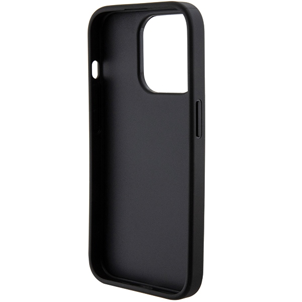 iTok webáruház - Guess Guess Grip Stand 4G Saffiano Strass tok iPhone 15 Pro Max készülékhez (fekete) 6 Guess Grip Stand 4G Saffiano Strass case for iPhone 15 Pro Max (fekete)