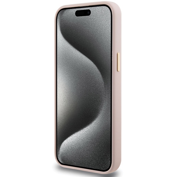 iTok webáruház - Guess Guess Silicone Script Metal Logo & Frame case for iPhone 15 Pro Max (rózsaszín) 5 Guess Silicone Script Metal Logo & Frame case for iPhone 15 Pro Max (rózsaszín)