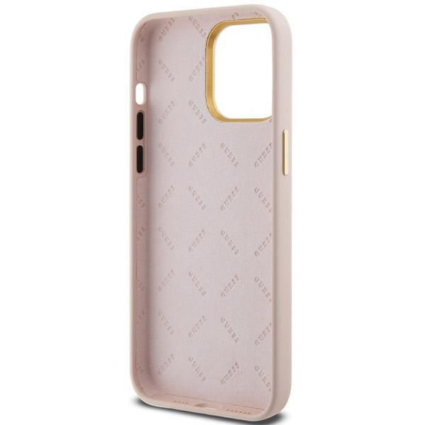 iTok webáruház - Guess Guess Silicone Script Metal Logo & Frame case for iPhone 15 Pro Max (rózsaszín) 7 Guess Silicone Script Metal Logo & Frame case for iPhone 15 Pro Max (rózsaszín)