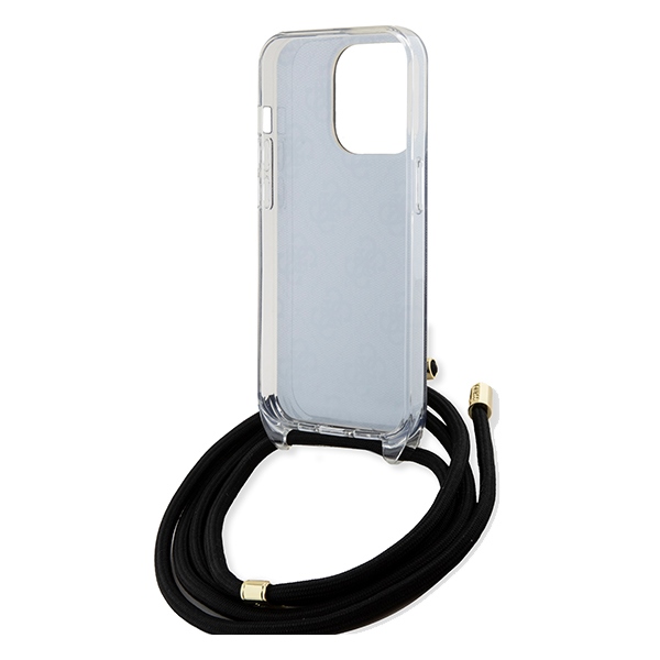 iTok webáruház - Guess Guess Crossbody Cord 4G Print tok iPhone 15 Pro Max készülékhez (fekete) 6 Guess Crossbody Cord 4G Print case for iPhone 15 Pro Max (fekete)