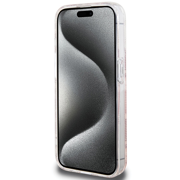 iTok webáruház - Guess Guess IML GCube MagSafe tok iPhone 15 Pro Max készülékhez (rózsaszín) 5 Guess IML GCube MagSafe case for iPhone 15 Pro Max (rózsaszín)