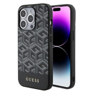 Guess GCube Stripes MagSafe tok iPhone 15 Pro Max készülékhez (fekete)