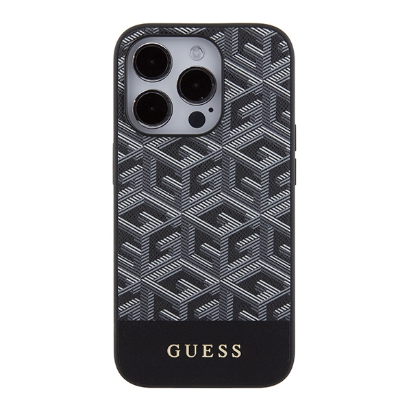 iTok webáruház - Guess Guess GCube Stripes MagSafe tok iPhone 15 Pro Max készülékhez (fekete) 3 Guess GCube Stripes MagSafe case for iPhone 15 Pro Max (fekete)