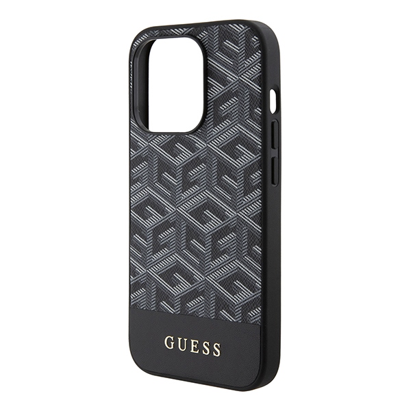 iTok webáruház - Guess Guess GCube Stripes MagSafe tok iPhone 15 Pro Max készülékhez (fekete) 6 Guess GCube Stripes MagSafe case for iPhone 15 Pro Max (fekete)