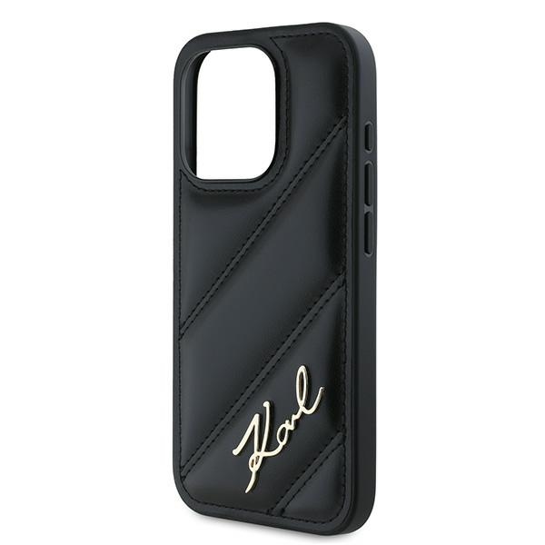 iTok webáruház - Karl Lagerfeld Karl Lagerfeld Diagonal Quilted Script tok iPhone 15 Pro Max készülékhez (fekete) 6 Karl Lagerfeld Diagonal Quilted Script case for iPhone 15 Pro Max (fekete)