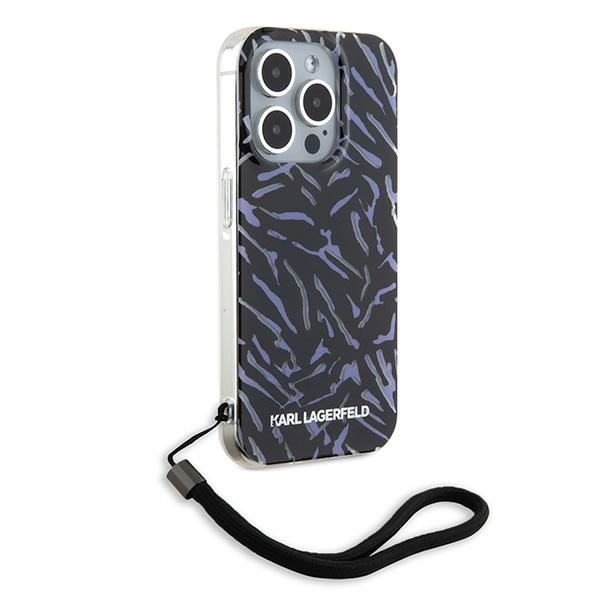 iTok webáruház - Karl Lagerfeld Karl Lagerfeld Zebra mintás zsinóros tok iPhone 15 Pro Max készülékhez (lila) 3 Karl Lagerfeld Zebra With Cord iPhone 15 Pro Max Case (lila)