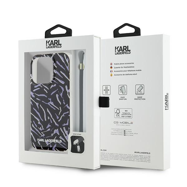 iTok webáruház - Karl Lagerfeld Karl Lagerfeld Zebra mintás zsinóros tok iPhone 15 Pro Max készülékhez (lila) 7 Karl Lagerfeld Zebra With Cord iPhone 15 Pro Max Case (lila)