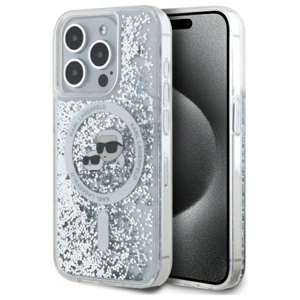 iTok webáruház - Karl Lagerfeld Karl Lagerfeld Liquid Glitter Karl & Choupette Head MagSafe tok iPhone 15 Pro Max készülékhez (átlátszó) 1 Karl Lagerfeld Liquid Glitter Karl & Choupette Head Magsafe Case for iPhone 15 Pro Max (átlátszó)