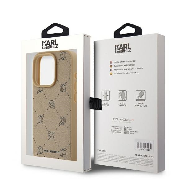 iTok webáruház - Karl Lagerfeld Karl Lagerfeld Magsafe Karl Head tok iPhone 15 Pro Max készülékhez (bézs) 5 Karl Lagerfeld Magsafe Karl Head Case for iPhone 15 Pro Max (bézs)