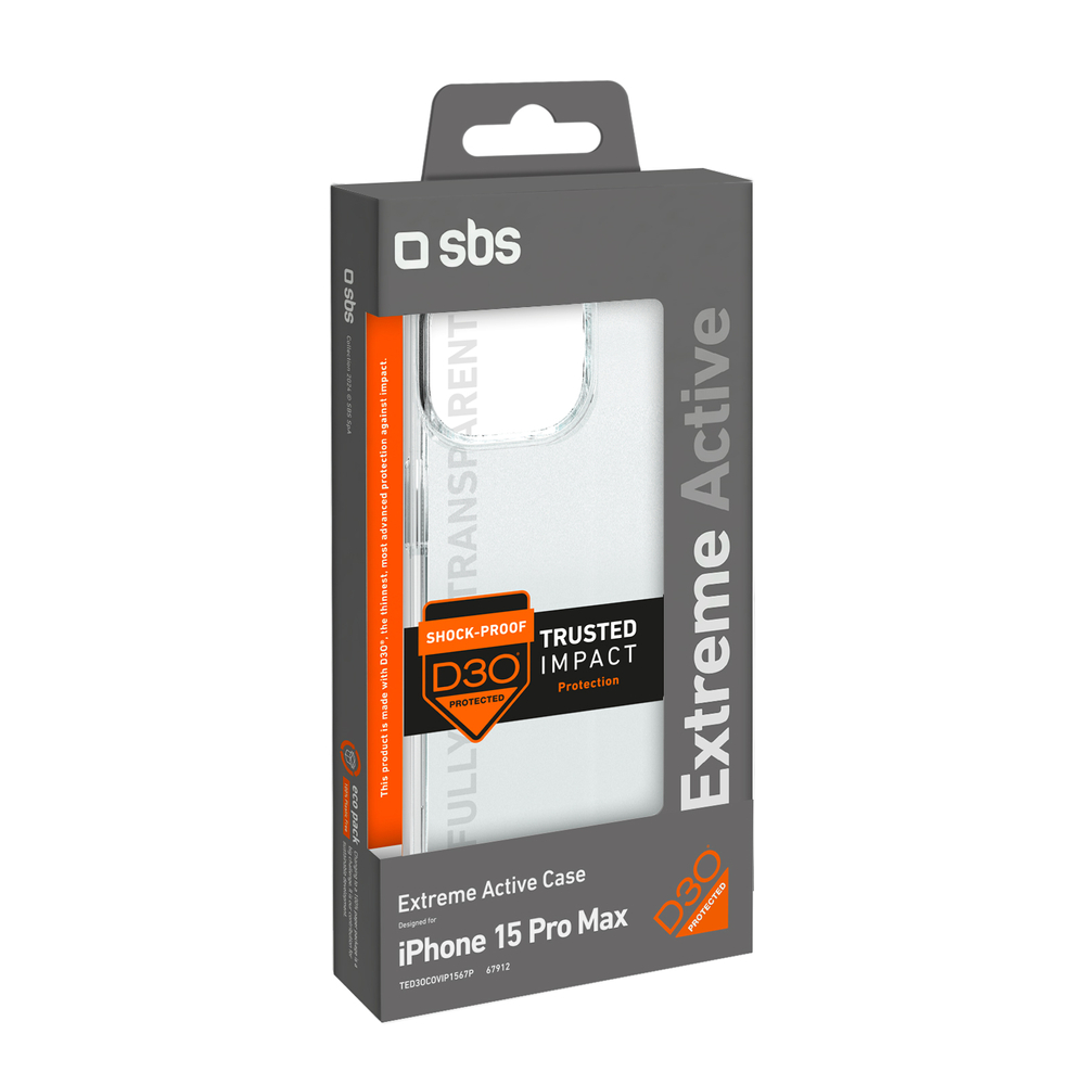 iTok webáruház - SBS SBS D3O tok iPhone 15 Pro Max készülékhez (átlátszó) 4 SBS D3O iPhone 15 Pro Max Case (átlátszó)