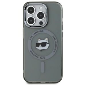 Karl Lagerfeld KLHMP15XHLSCHK iPhone 15 Pro Max 6,7″ fekete kemény tok MagSafe