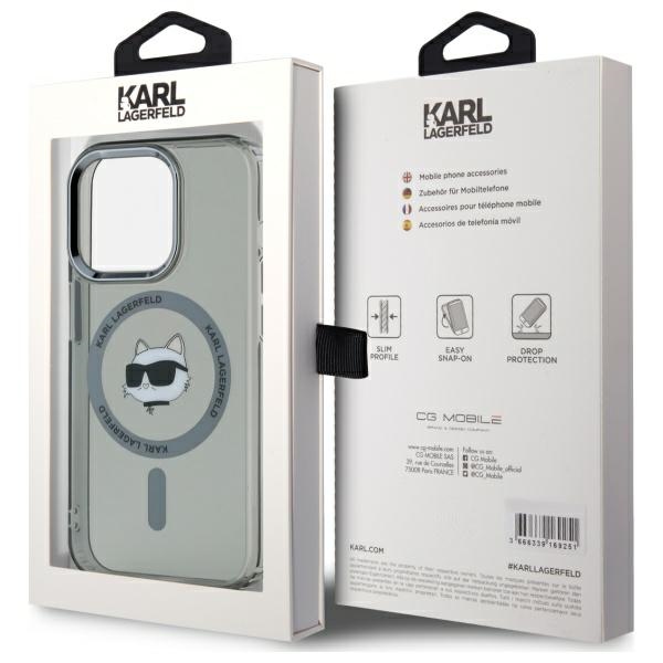 iTok webáruház - Karl Lagerfeld Karl Lagerfeld KLHMP15XHLSCHK iPhone 15 Pro Max 6,7" fekete kemény tok MagSafe 5 Karl Lagerfeld KLHMP15XHLSCHK iPhone 15 Pro Max 6.7" black/black hardcase IML Metal Choupette Head MagSafe