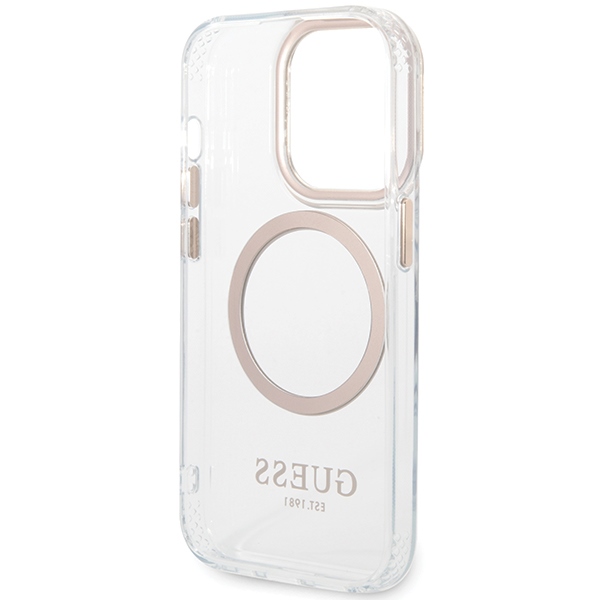 iTok webáruház - Guess Guess Metal Outline Magsafe tok iPhone 15 Pro Max készülékhez (arany) 7 Guess Metal Outline Magsafe iPhone 15 Pro Max Case (arany)