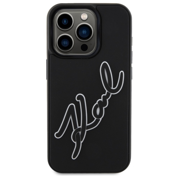 iTok webáruház - Karl Lagerfeld Karl Lagerfeld 3D Rubber Signature tok iPhone 15 Pro Max készülékhez (fekete) 3 Karl Lagerfeld 3D Rubber Signature Case for iPhone 15 Pro Max (fekete)