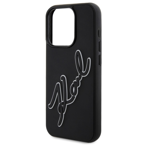 iTok webáruház - Karl Lagerfeld Karl Lagerfeld 3D Rubber Signature tok iPhone 15 Pro Max készülékhez (fekete) 6 Karl Lagerfeld 3D Rubber Signature Case for iPhone 15 Pro Max (fekete)