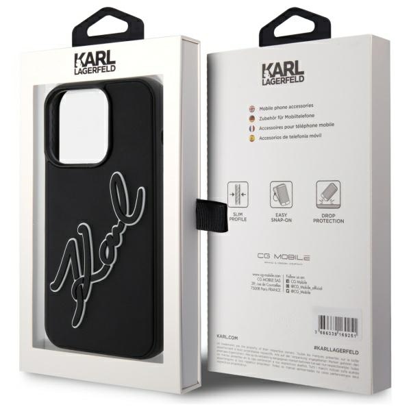 iTok webáruház - Karl Lagerfeld Karl Lagerfeld 3D Rubber Signature tok iPhone 15 Pro Max készülékhez (fekete) 8 Karl Lagerfeld 3D Rubber Signature Case for iPhone 15 Pro Max (fekete)