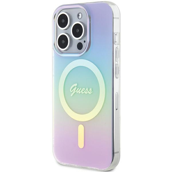 iTok webáruház - Guess Guess GUHMP15XHITSU iPhone 15 Pro Max 6,7" lila kemény tok IML Iridescent MagSafe 2 Guess GUHMP15XHITSU iPhone 15 Pro Max 6.7" purple/purple hardcase IML Iridescent MagSafe