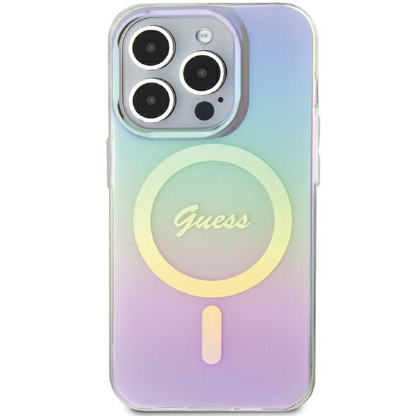 iTok webáruház - Guess Guess GUHMP15XHITSU iPhone 15 Pro Max 6,7" lila kemény tok IML Iridescent MagSafe 3 Guess GUHMP15XHITSU iPhone 15 Pro Max 6.7" purple/purple hardcase IML Iridescent MagSafe