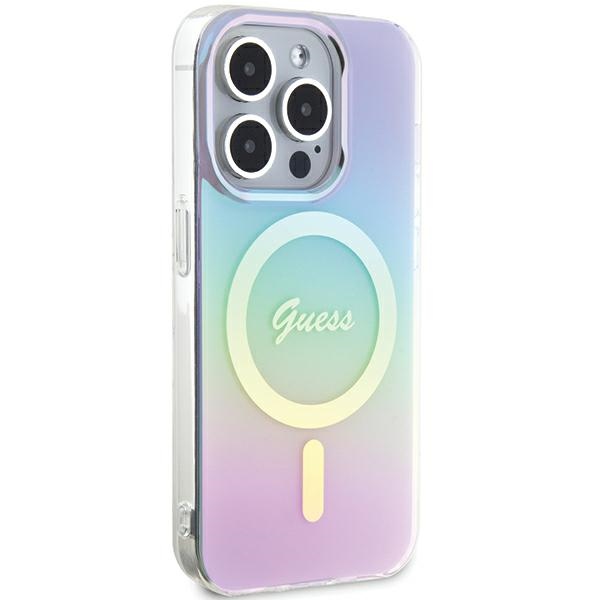 iTok webáruház - Guess Guess GUHMP15XHITSU iPhone 15 Pro Max 6,7" lila kemény tok IML Iridescent MagSafe 4 Guess GUHMP15XHITSU iPhone 15 Pro Max 6.7" purple/purple hardcase IML Iridescent MagSafe